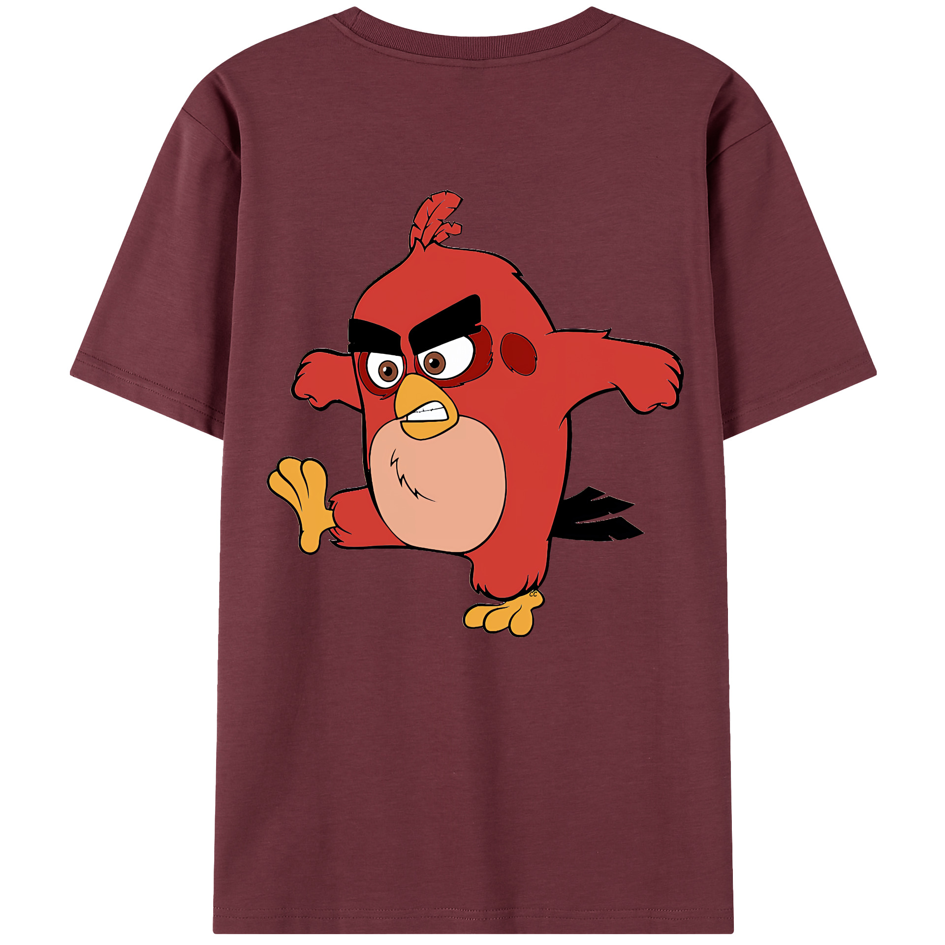 （画像用） Angry Birds アングリーバード 綿100％半袖Tシャツ（背面プリント）